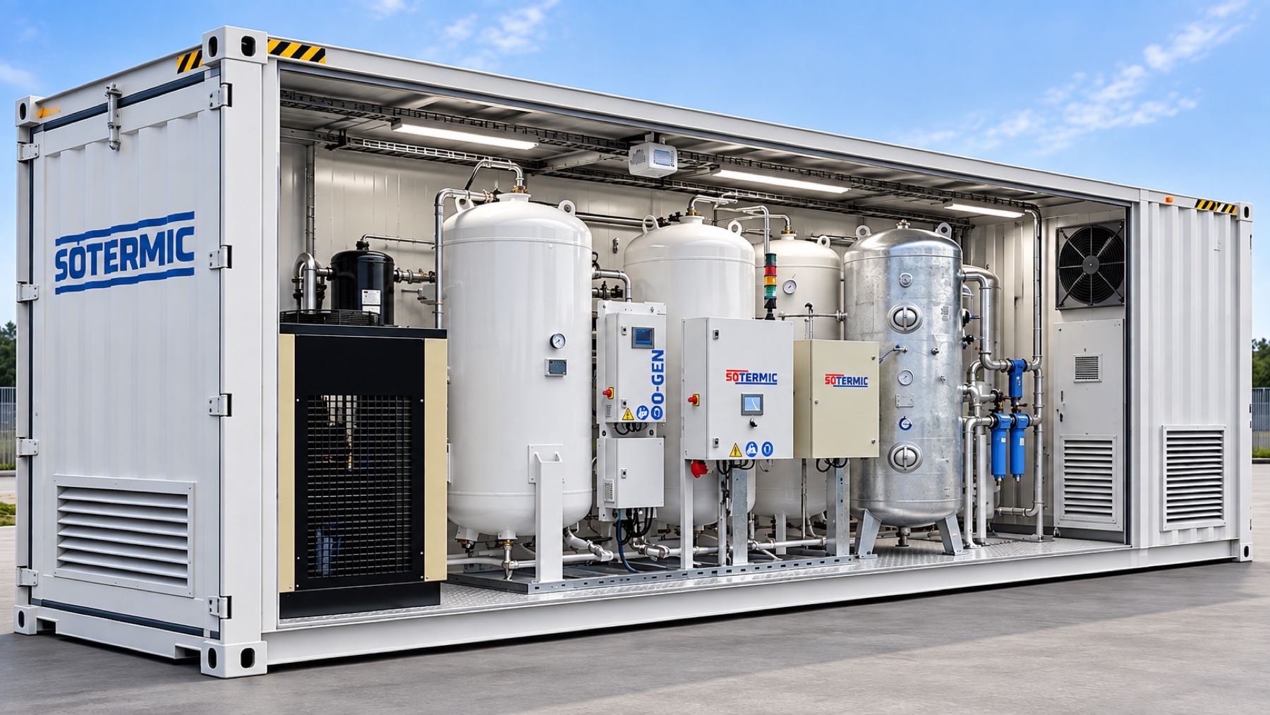 sotermic oxigeno contenedor v1 seo Planta generadora de oxígeno PSA SOTERMIC instalada en contenedor
